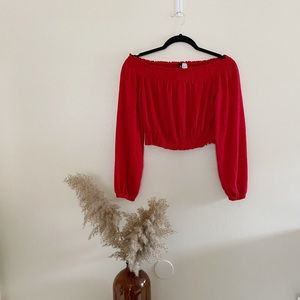 H & M off the shoulder crop top